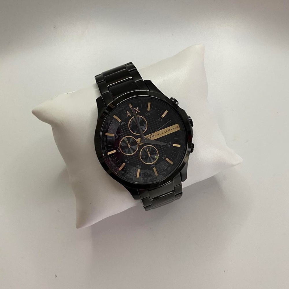 Armani Exchange Black and Gold Men's Watch - Picture 2 of 7